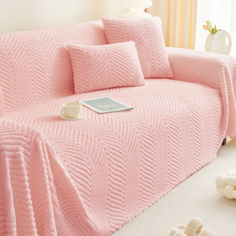 Chenille Sofa Cover Texture Detail