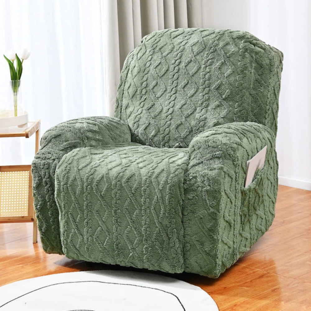 Jacquard Recliner Sofa Cover Closeup