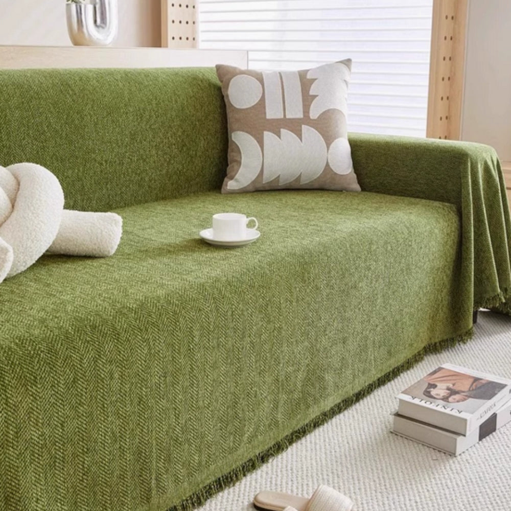 Minimalist Green Sofa Cover
