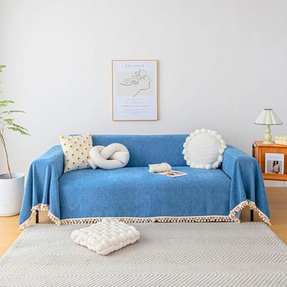 Chenille Sofa Cover Decorative Edge