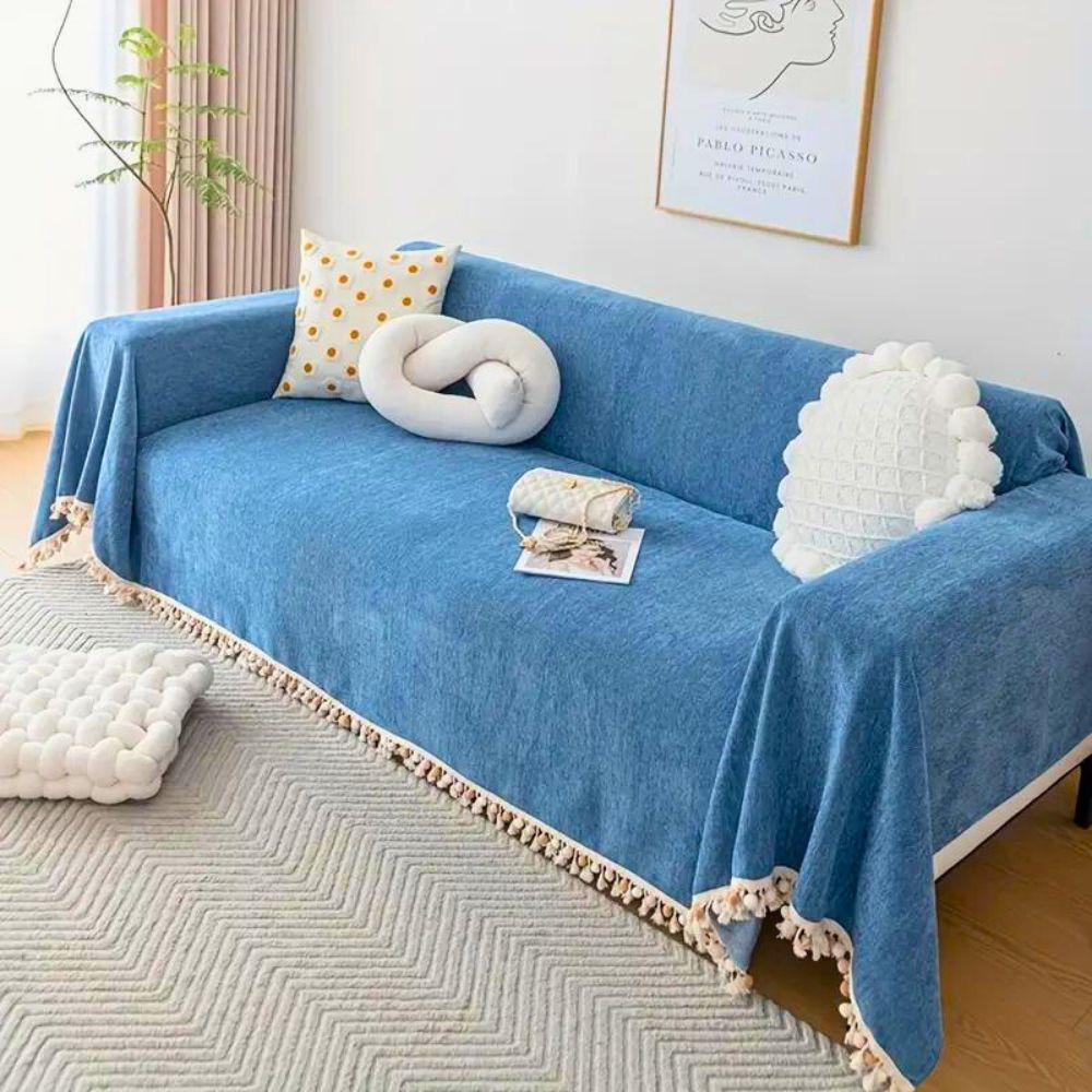 Chenille Sofa Cover Detail