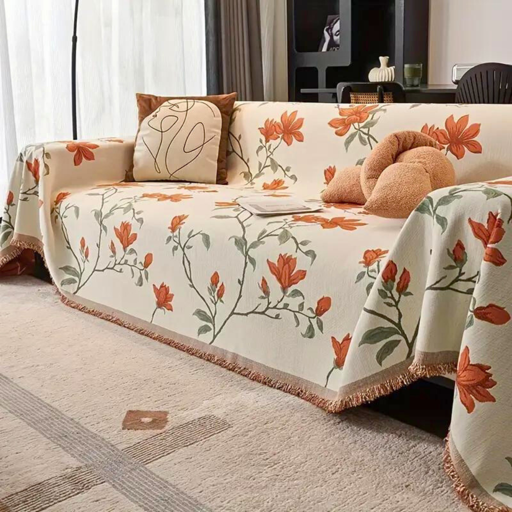 Vintage Floral Sofa Cover